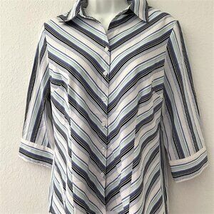 NEW COVINGTON PETITE STRETCH TOP BUTTON DOWN CASUAL BUSINESS